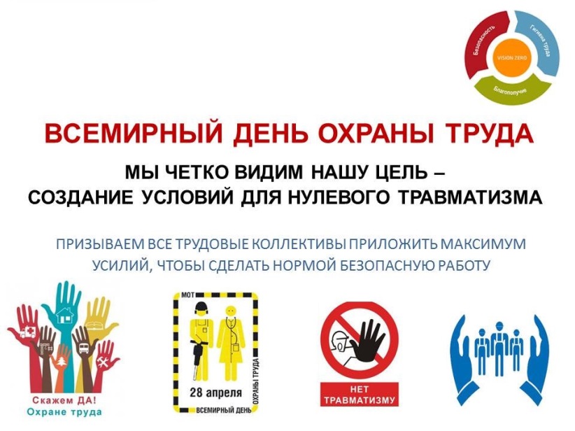 Всемирный день охраны труда отмечается 28 апреля 2022 года, его главная тема – значение социального диалога и вовлеченности всех заинтересованных сторон для формирования позитивной культуры охраны труда.